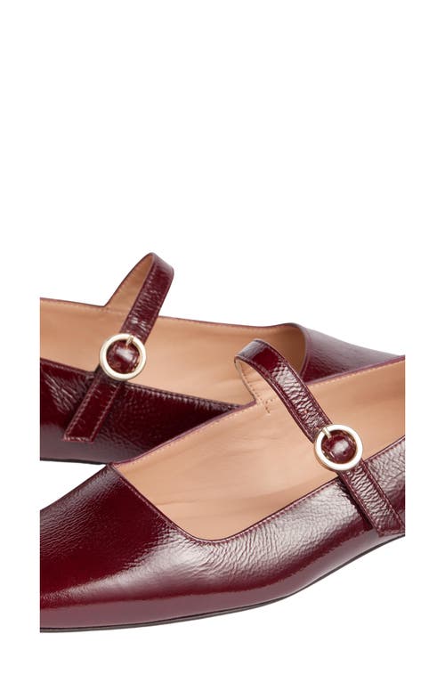 Shop Lk Bennett Willow Mary Jane Flat In Bordeaux