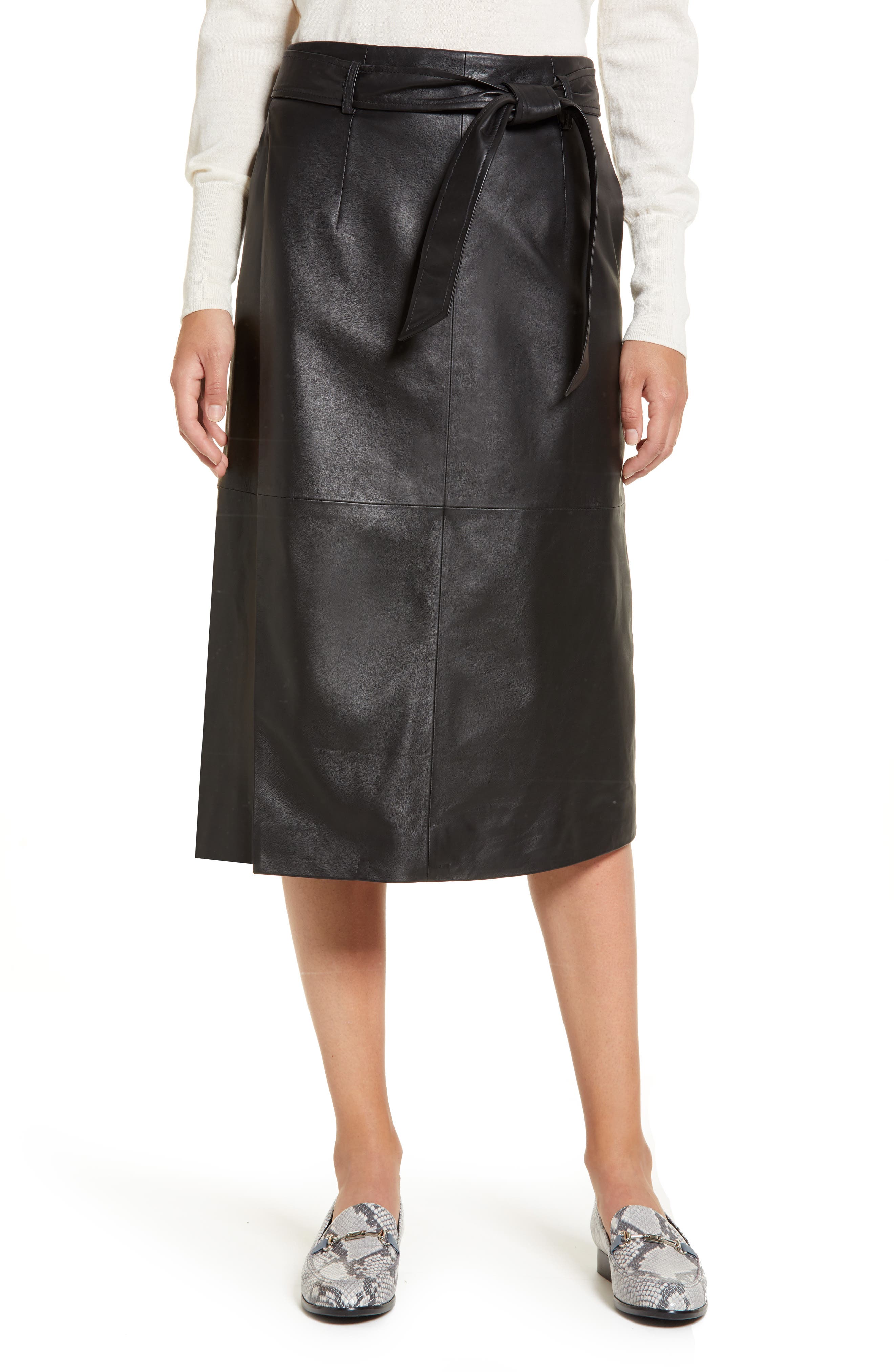 black leather skirt nordstrom rack