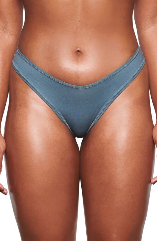 SKIMS Cotton Stretch Jersey Dipped Thong at Nordstrom,