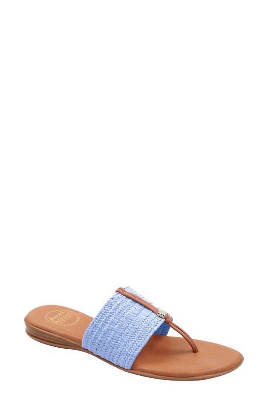 Shop Andre Assous Nice Featherweight Woven Flip Flop In Sky Blue