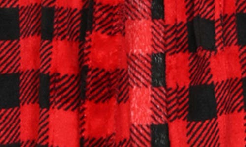 Sleep On It Kids' Plaid Fleece Robe & Slipper Set In Red