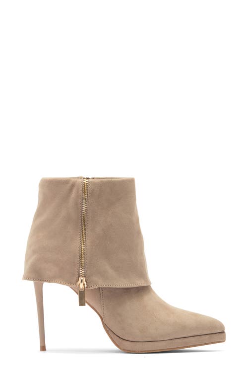 Shop Wild Diva Lounge Niko Foldover Cuff Bootie In Taupe