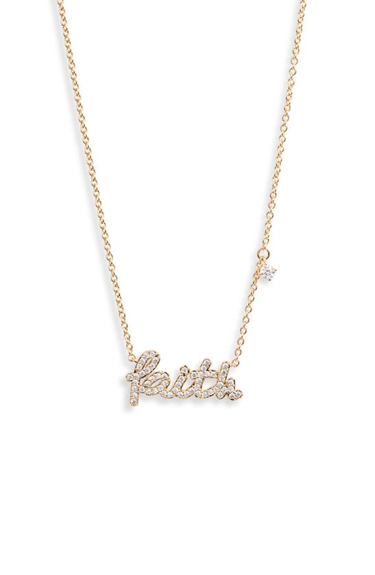 NADRI FAITH SCRIPT PENDANT NECKLACE