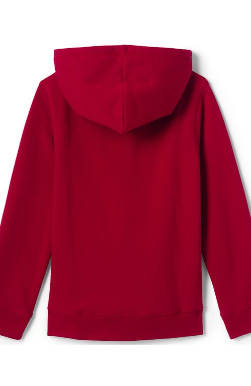 Lands' End School Uniform Kids Zip Front Sweatshirt In Red