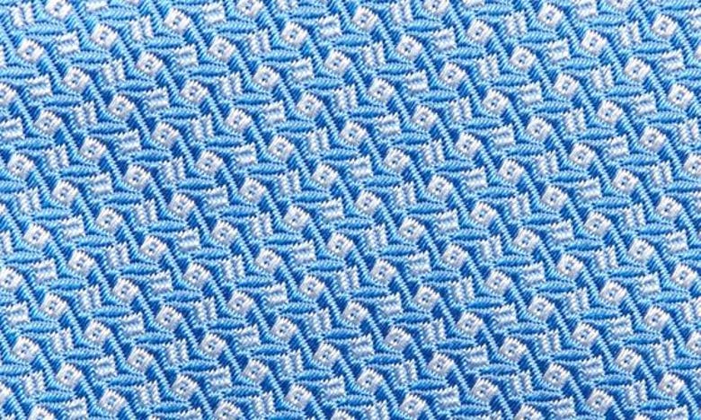 Shop David Donahue Geometric Extra Long Silk Tie In Sky