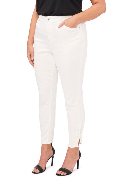 CeCe Straight Leg Ankle Jeans in Ultra White at Nordstrom, Size 26W