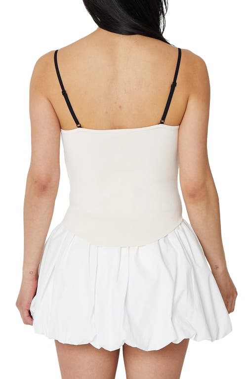 Find Me Now Persephone Corset Knit Tank Top In Cream In Cream