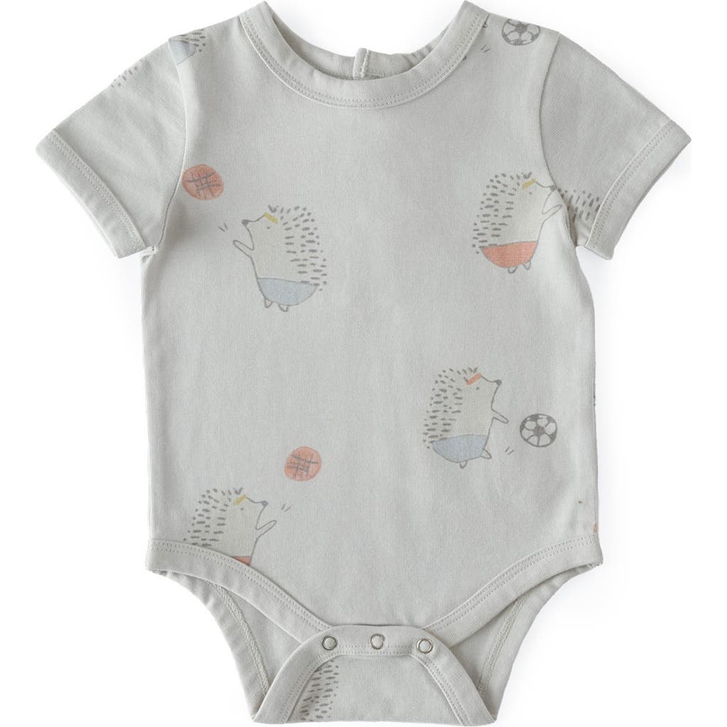 Shop Pehr Print Organic Cotton Bodysuit In Ball Hog
