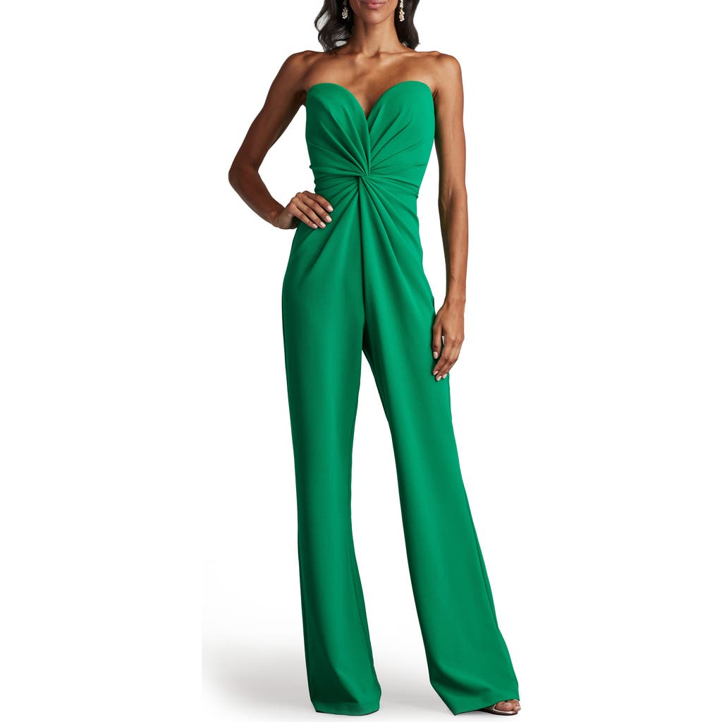 Tadashi Shoji Bos24375y Long Formal Fitted Prom Jumpsuit In Aloe Green
