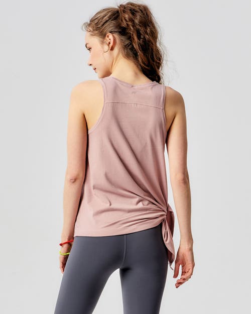 Rebody Active Sidekick Long Tie Tank In Mauve Pink