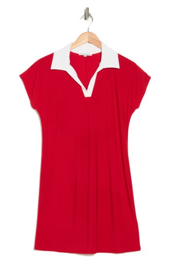 Tash And Sophie Polo Dress In Red
