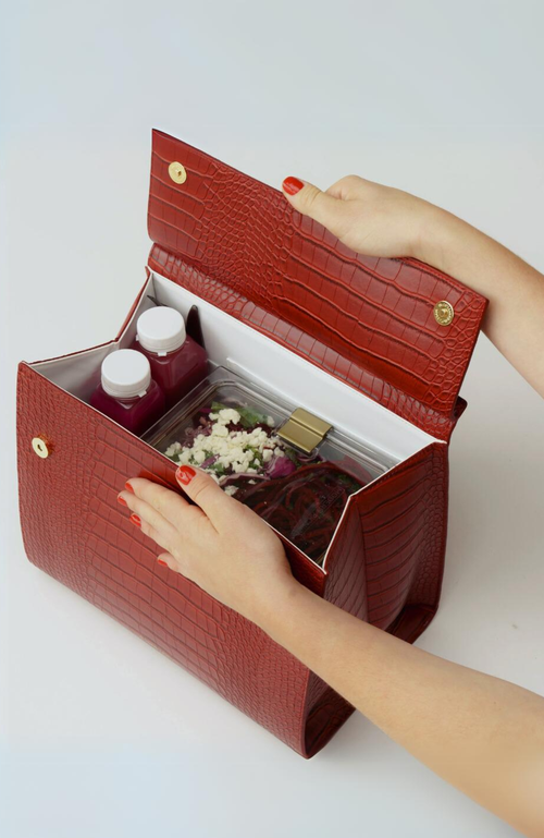 Shop Modern Picnic The Large Luncher In Red Croc