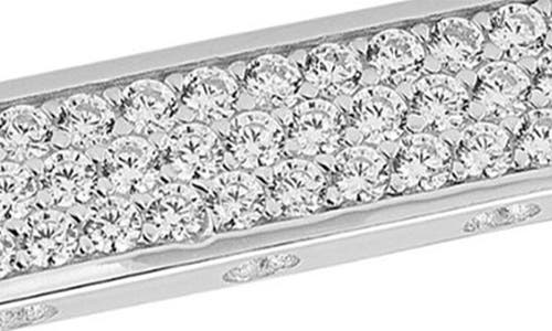 Shop Chloe & Madison Chloe And Madison Pavé Cz Square Bangle Bracelet In Silver