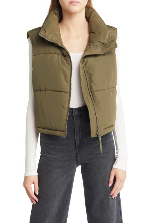 Miley Quilted Vest in Ivy Green