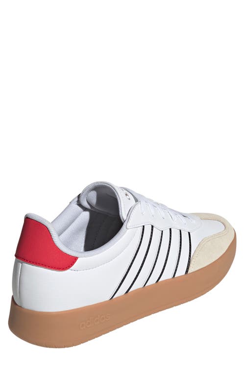 Adidas Originals Adidas Barreda Sneaker In White/white/pure Ruby