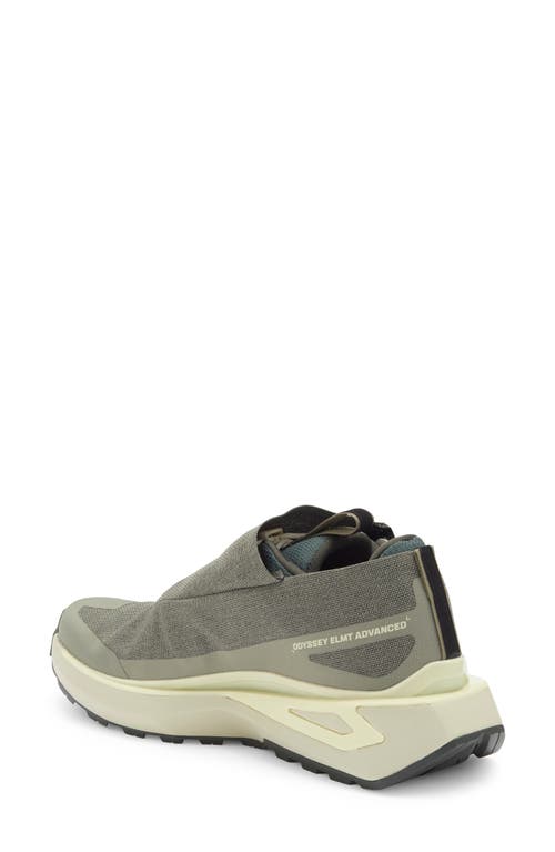 Salomon Odyssey Elmt Advanced Round Toe Sneakers In Anced Olvnig/dlicg
