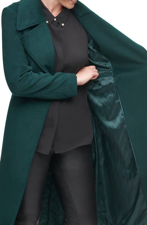 Karl Lagerfeld Paris Wool Blend Wrap Coat in Emerald
