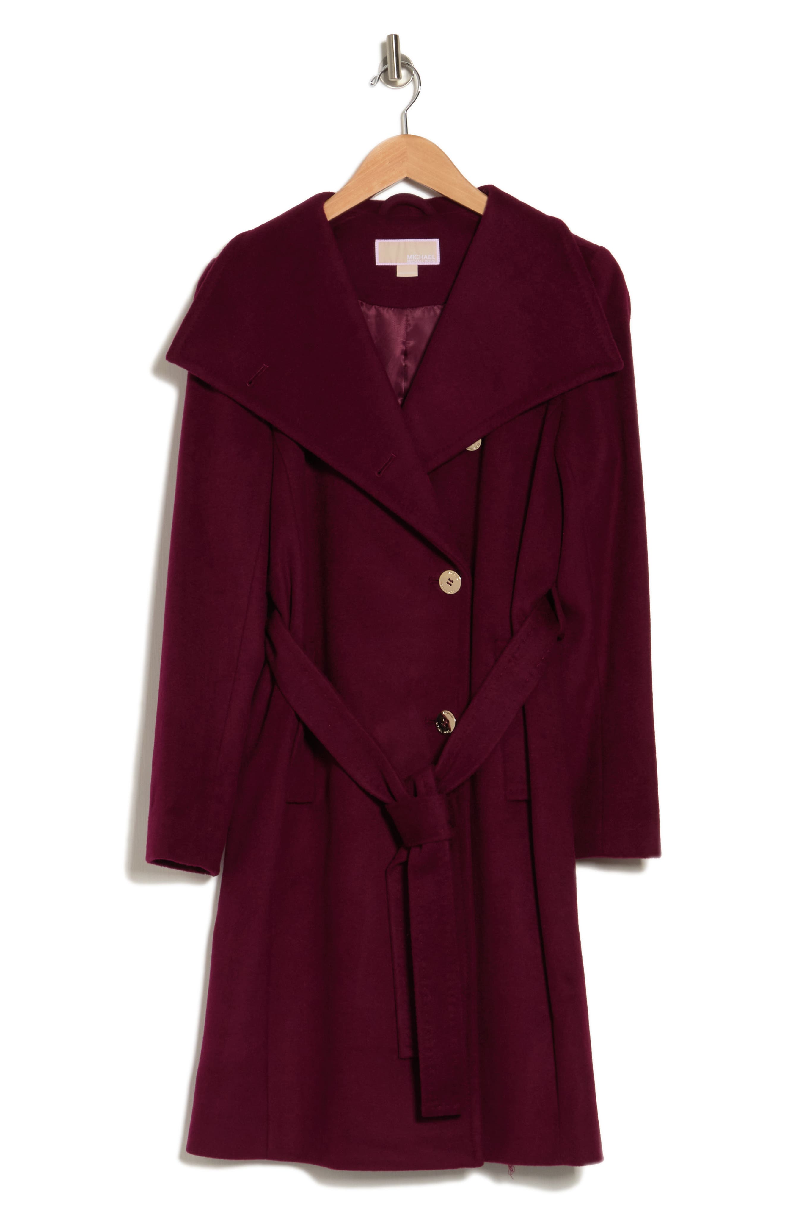 Michael Kors Belted Shawl Collar Coat 