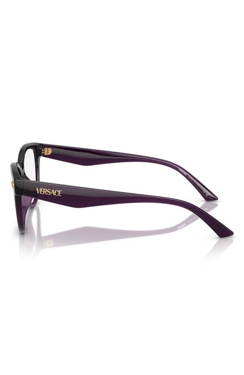 Versace 54mm Cat Eye Optical Glasses In Violet