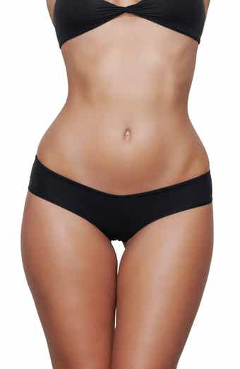 Skims Womens Garnet Dipped Mid-rise Stretch-cotton Jersey Thong Xs