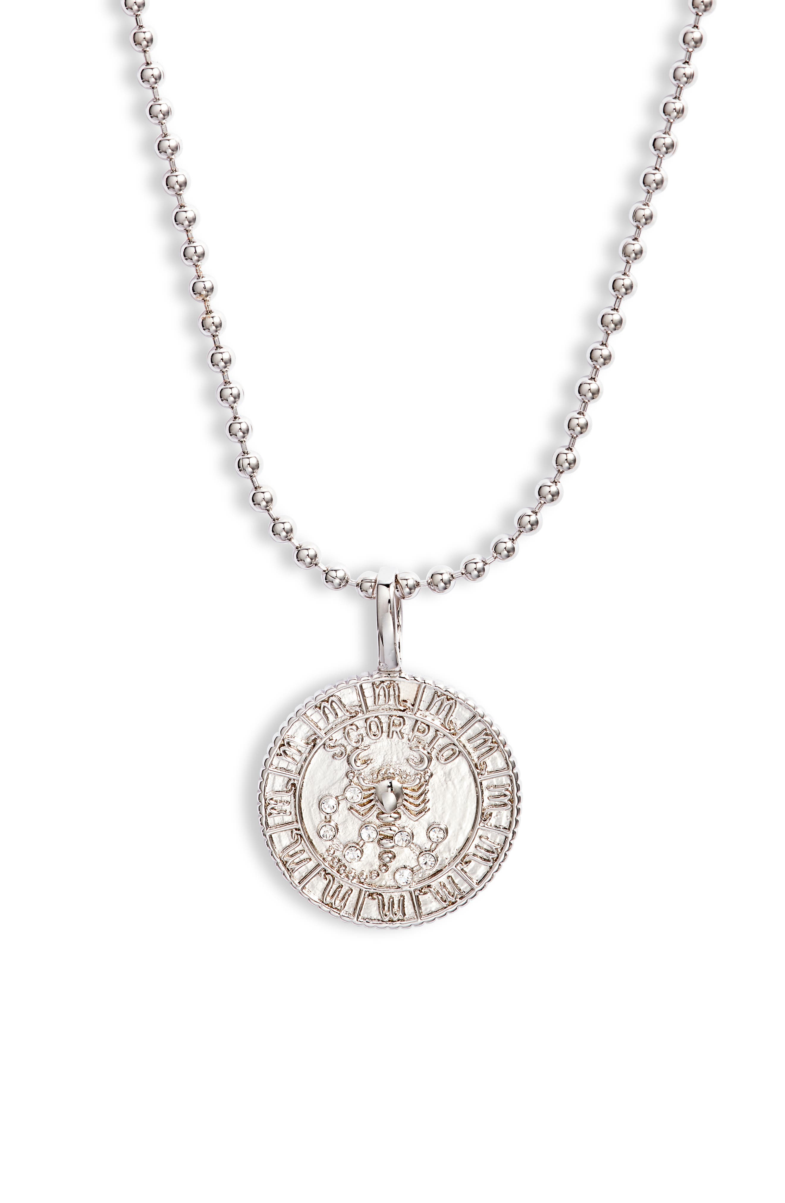 Melinda Maria Zodiac Pendant Necklace In Silver- Gemini