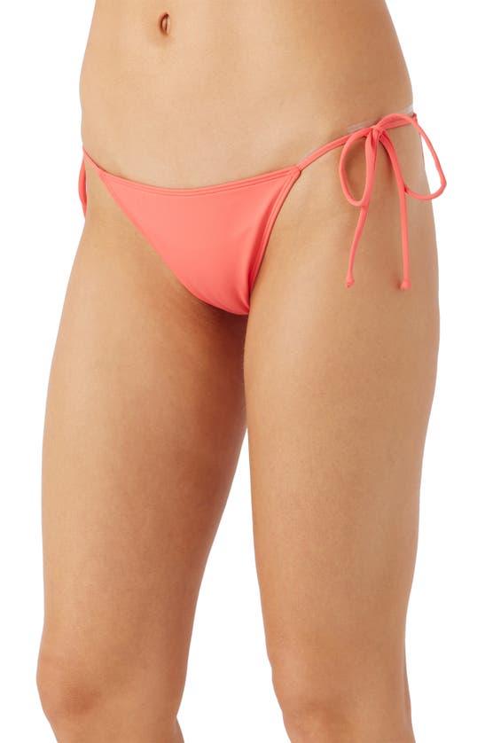 Shop O'neill Saltwater Solids Maracas Side Tie Bikini Bottoms In Dubarry