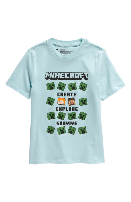 Tucker + Tate Kids' Cotton Graphic T-Shirt in Blue Sphere Minecraft