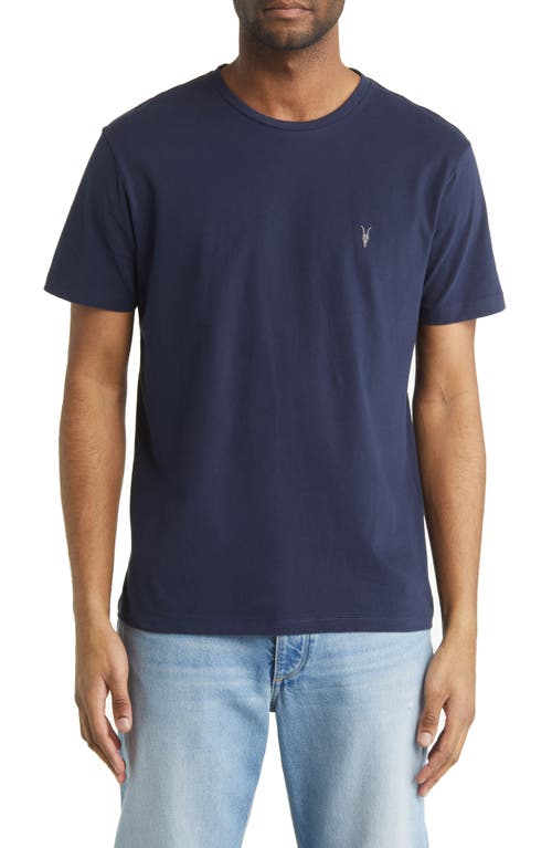 AllSaints Brace Tonic Slim Fit Cotton T-Shirt Mercury Blue at Nordstrom,