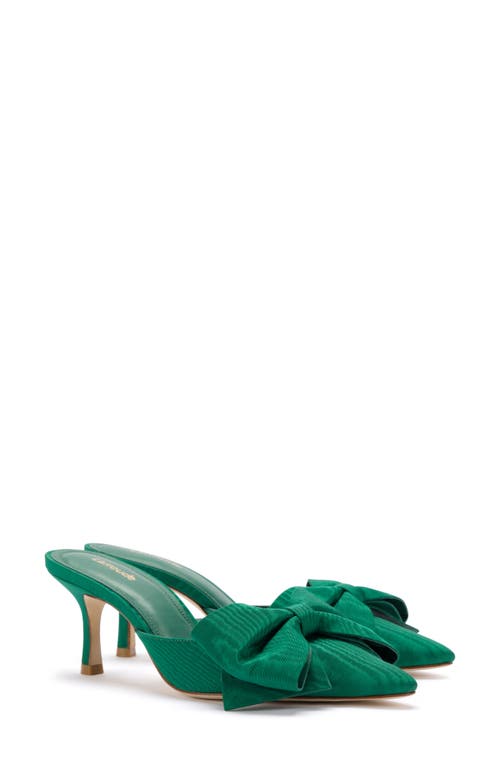 Larroudé Elle Pointed Toe Mule Medium Green at Nordstrom,