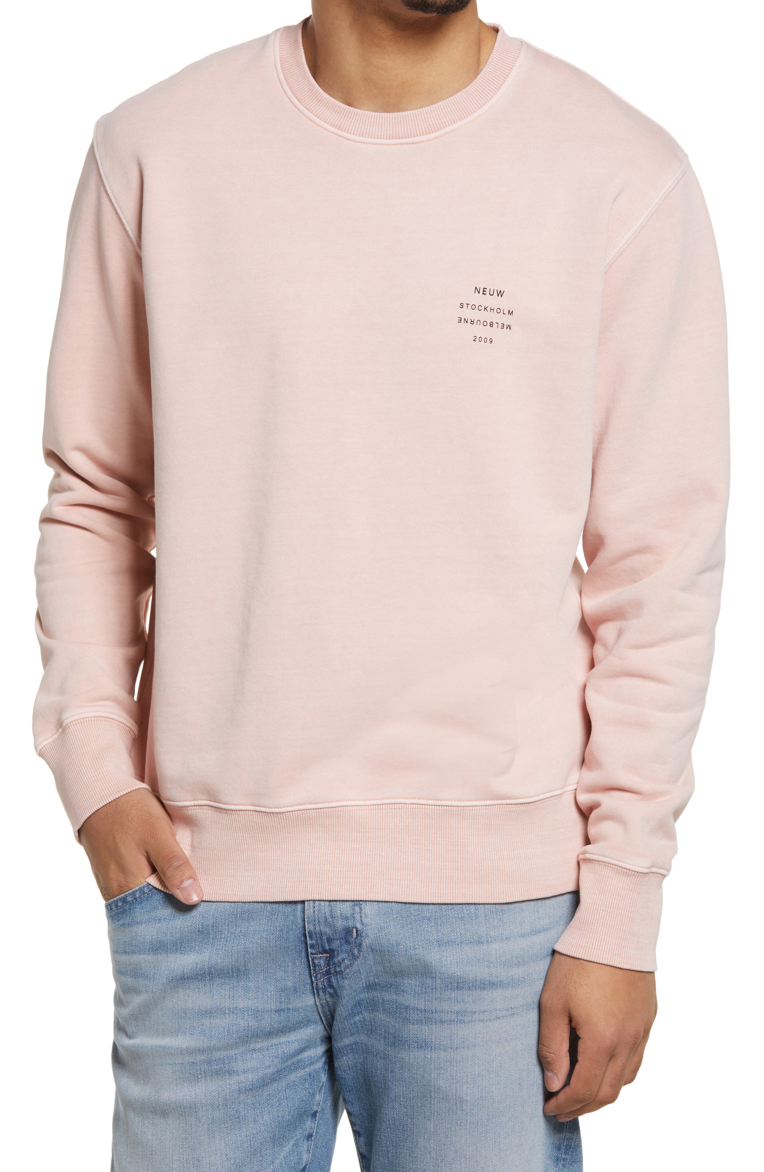 mens coral sweatshirt