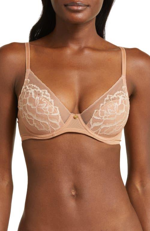 Natori Flora Underwire Contour Bra In Glaze/cash