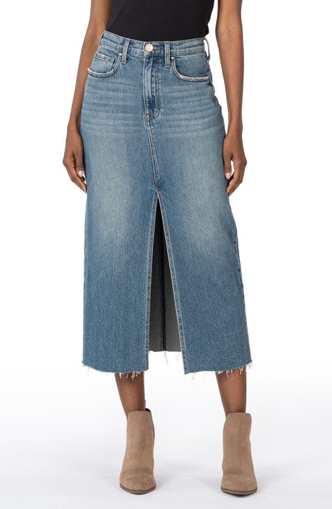 Women s Midi Jean Denim Skirts Nordstrom