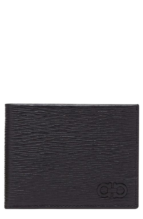 Shop Ferragamo Revival Leather Wallet In Nero/dark Rain