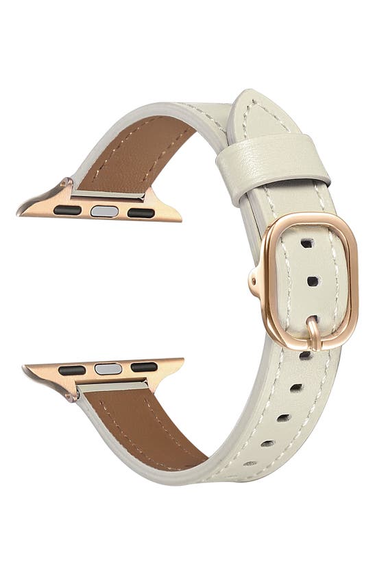 The Posh Tech Leather Apple Watch® Watchband In White