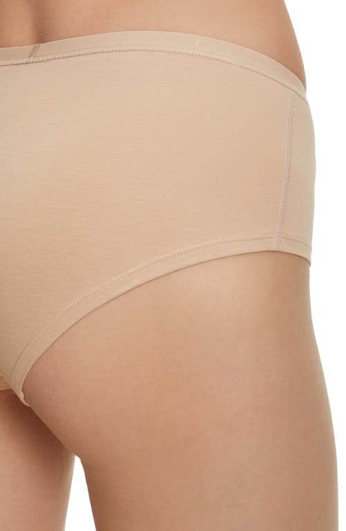 Shop Falke Daily Climate Cotton Blend Hipster Briefs In Camel