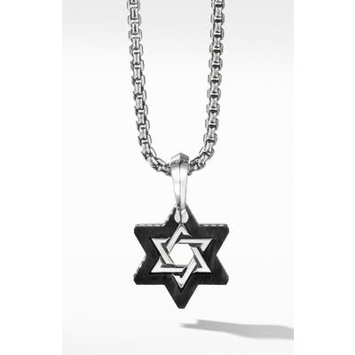 David Yurman Forged Carbon Star Of David Amulet