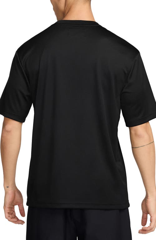 Shop Jordan Essentials Embroidered T-shirt In Black