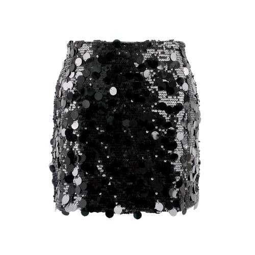 Shop Lola + The Boys Magic Paillette Mini In Black