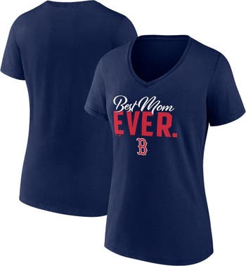 Women's Boston Red Sox Navy Oversized Long Sleeve Ombre Spirit