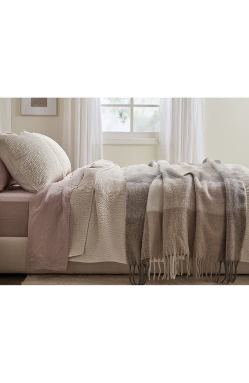 Parachute Wool Blend Throw Blanket In Natural Plaid