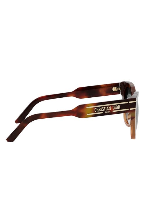 Shop Dior 'signature B4i 52mm Butterfly Sunglasses In Red Havana/gradient Brown