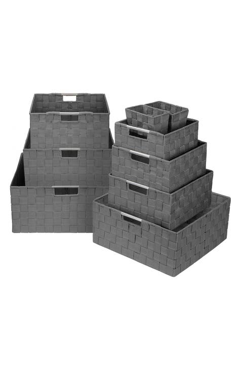 Sorbus Storage Bin Set with Divided Interior