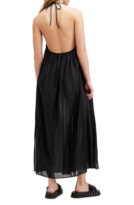 Shop Allsaints Iris Halter Dress In Black