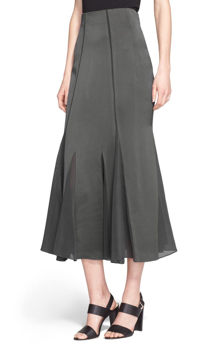 Donna Karan New York Godet Inset Crepe Midi Skirt | Nordstrom