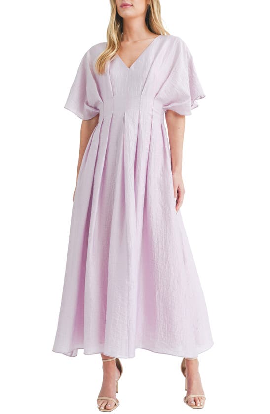 Mila Mae Dolman Sleeve A-line Dress In Lilac