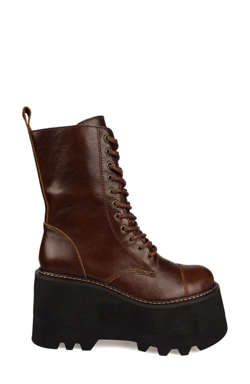 Ziginy Raiza Platform Bootie In Tan