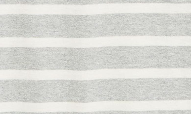 Shop Nordstrom Kids' Stripe Cotton Polo In Grey Heather- Ivory Pinstripe