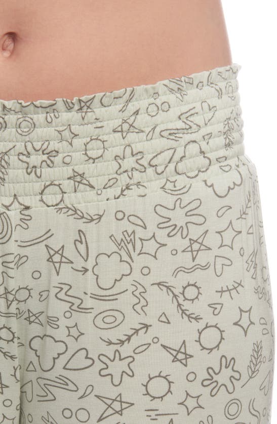 Shop Everly Grey Analise During & After 5-piece Maternity/nursing Sleep Set In Sage Doodle