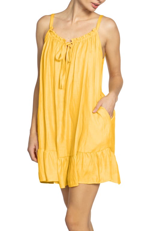 Robin Piccone Summer Sleeveless Cover-up Dress In Yolk