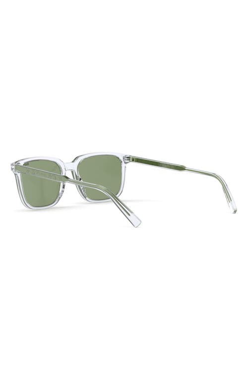 Shop Dior In S1i 53mm Square Sunglasses In Crystal/green